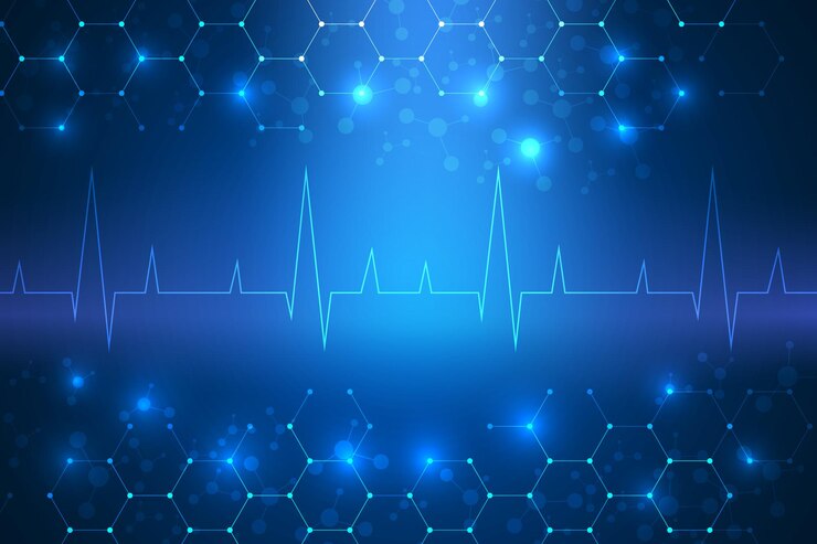 linee digitali tecnologia innovazione cardiofrequenzimetro astratto