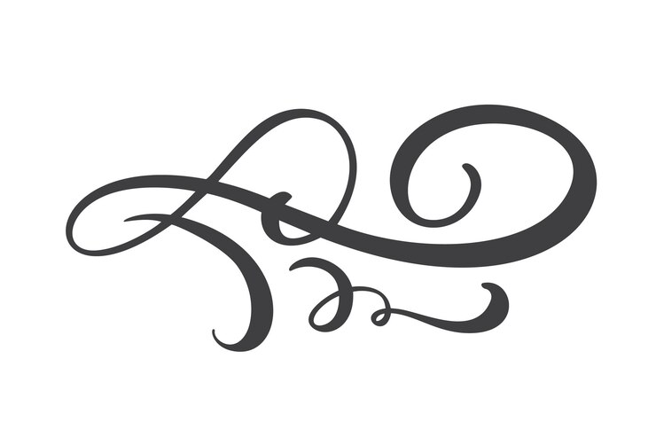 Vettore linee floreali elementi di design in filigrana linea vintage vettoriale eleganti divisori e separatori turbinii