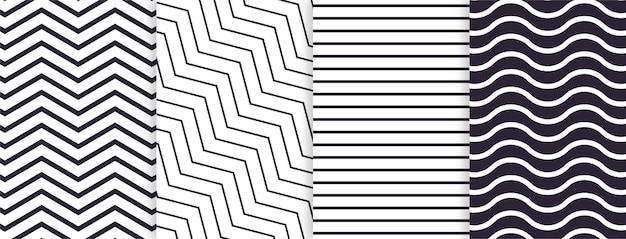 Linee geometriche minime e illustrazione vettoriale piatta senza cuciture