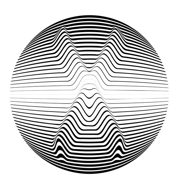 Linee in forma circolare. Vector .Technology sfera Logo . elemento di design 3d. Forma astratta