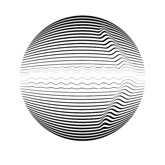 Linee in forma circolare. Vector .Technology sfera Logo . elemento di design 3d. Forma astratta