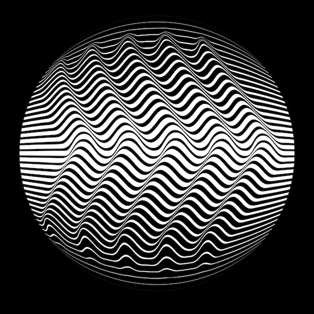 Linee in forma circolare. Vector .Technology sfera Logo . elemento di design 3d. Forma astratta