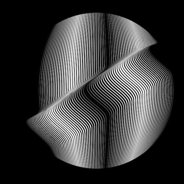 Linee in forma circolare. Vector .Technology sfera Logo . elemento di design 3d. Forma astratta
