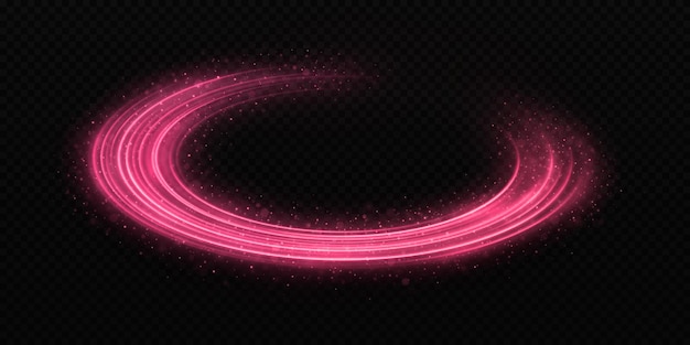 Linee luminose colorate. Onda rossa di lusso con effetto luce.
