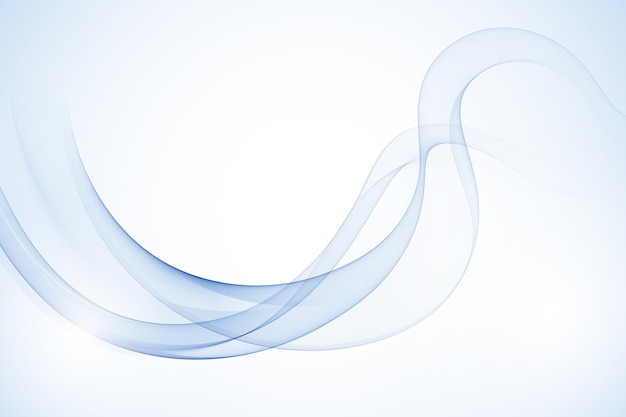 Linee ondulate liscie del fondo astratto dell'onda blu e bianca