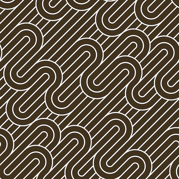 Linee senza cuciture modello a righe vettoriale geometrico astratto sfondo lineare a righe rete labirinto ottico rete web progettazione in bianco e nero