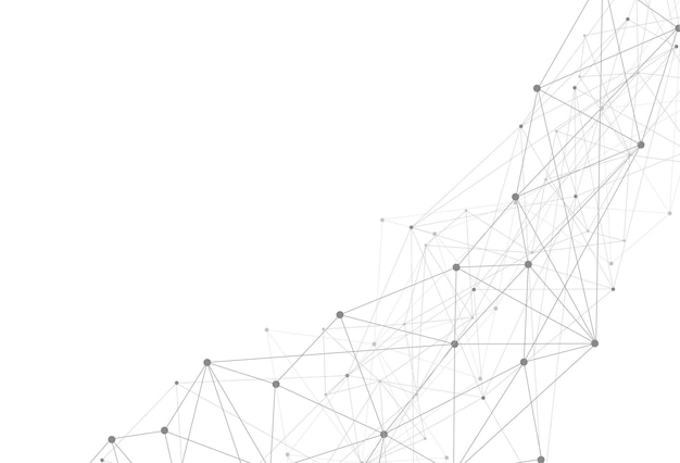 Linee tecnologiche astratte e sfondo di connessione punti Disegno geometrico Illustrazione vettoriale