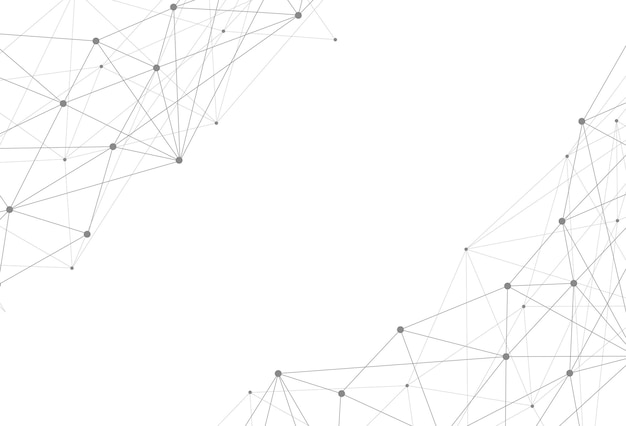 Linee tecnologiche astratte e sfondo di connessione punti Disegno geometrico Illustrazione vettoriale