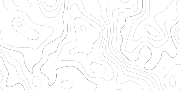 Linee topografiche in bianco e nero sfondo del contorno Modello di assegnazione delle linee geografiche della mappa