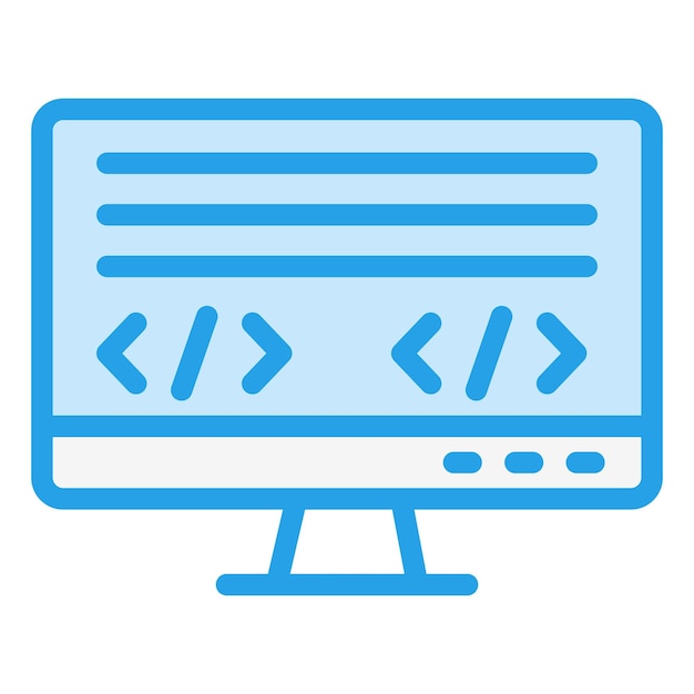 Lingua di codifica Vector Icon Design Illustration
