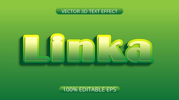 Linka 3d design effetto testo creativo