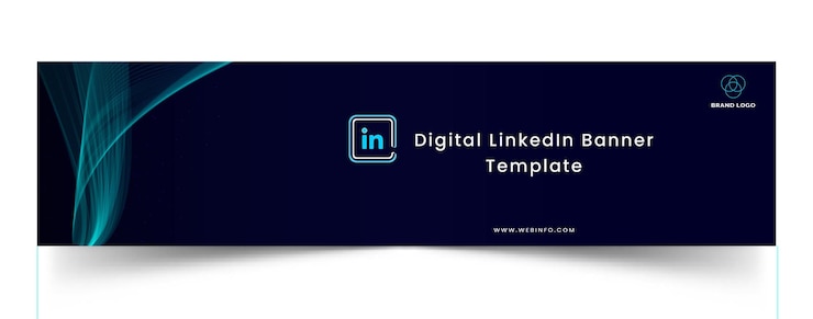 Vettore linkedin banner premium cover template vettore disegno minimo