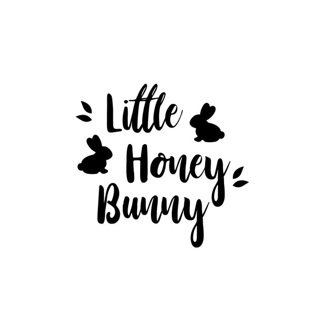 Little Honey Bunny Bunny Svg Happy Easter Bunny Silhouette Svg