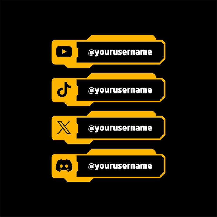 Vettore live stream overlay social media discord o youtube e altri