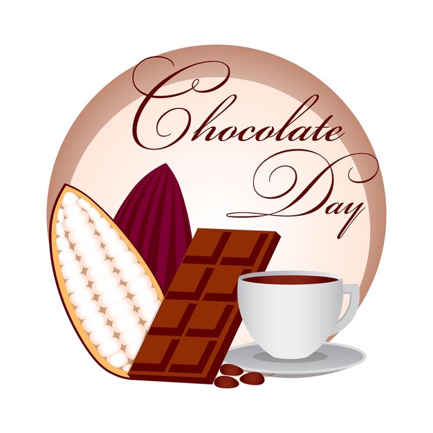 Lo schizzo di Victor della pianta del cacao e del cioccolato per la Giornata mondiale del cioccolato