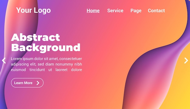 Lo sfondo astratto che utilizza una combinazione di colori sfumati è adatto per l'uso nei modelli Web