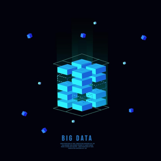 Lo sfondo astratto del metaverso e dei big data