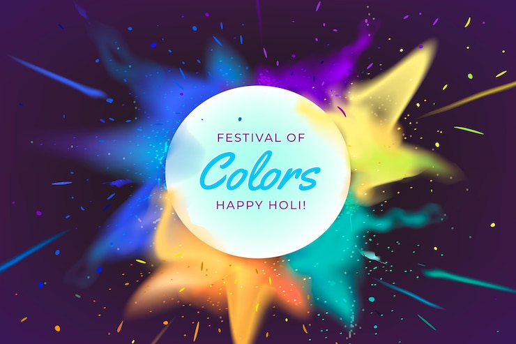 Vettore lo sfondo del festival di holi