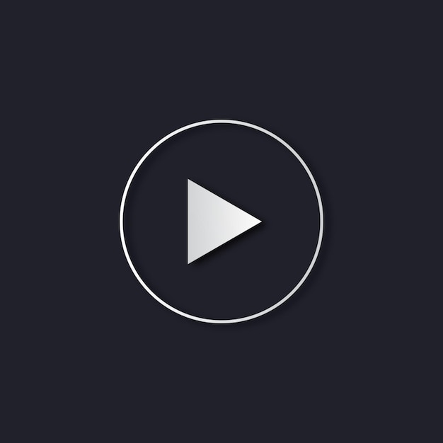Lo sfondo del lettore video e i pulsanti su uno schermo nero