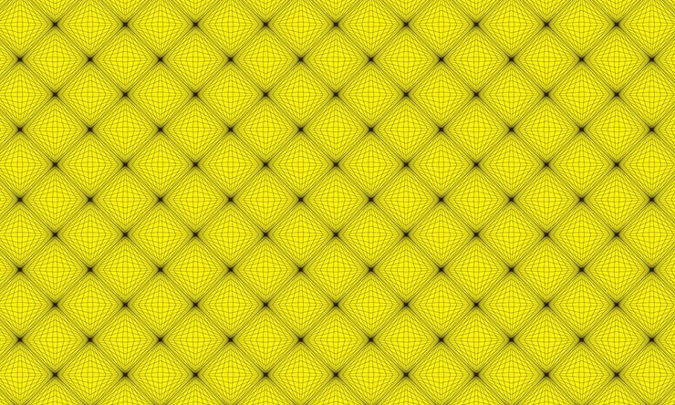 Vettore lo sfondo giallo del tessuto con un disegno di quadrati