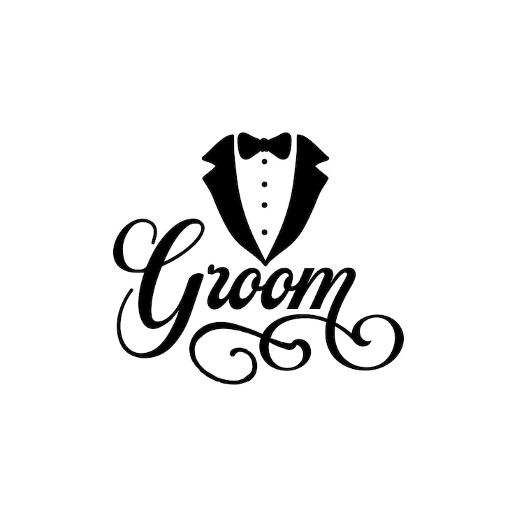Vettore lo sposo cita lettere tipografiche per il design di t-shirt