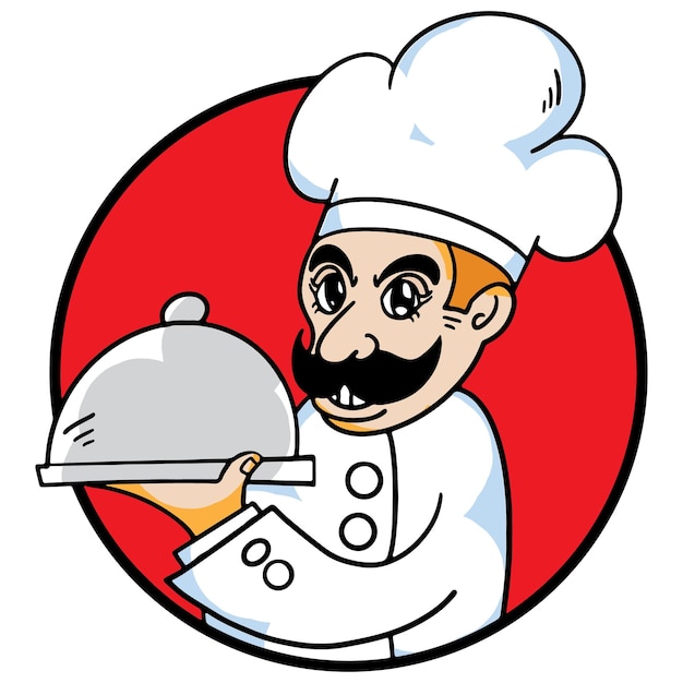 Lo stile cartoon Chef per il concetto di cibo