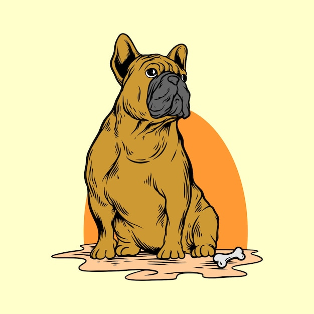 lo stile di disegno della mano del cane