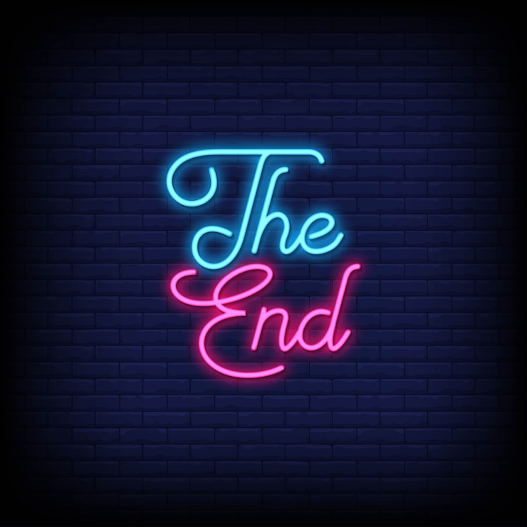 Vettore lo stile neon end