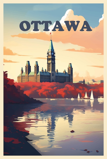 Locandina retrò di Ottawa