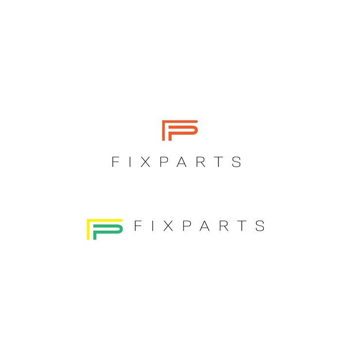 Vettore loghi di parti fisse f logo fp logo