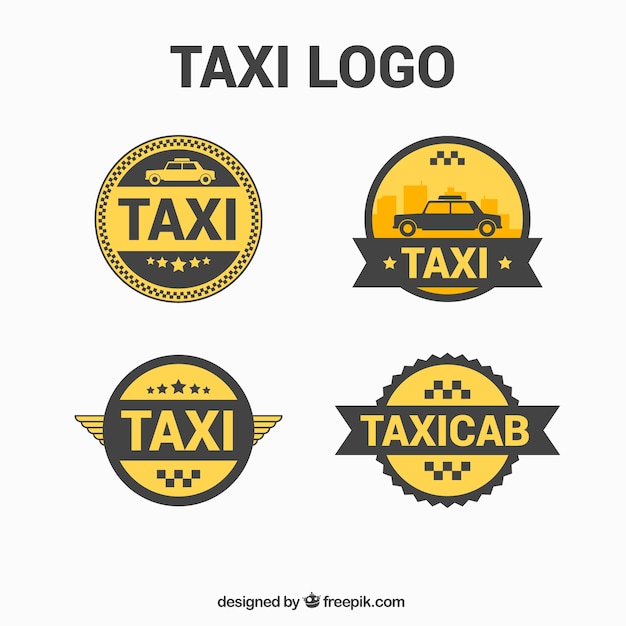 loghi rotondi per il servizio taxi