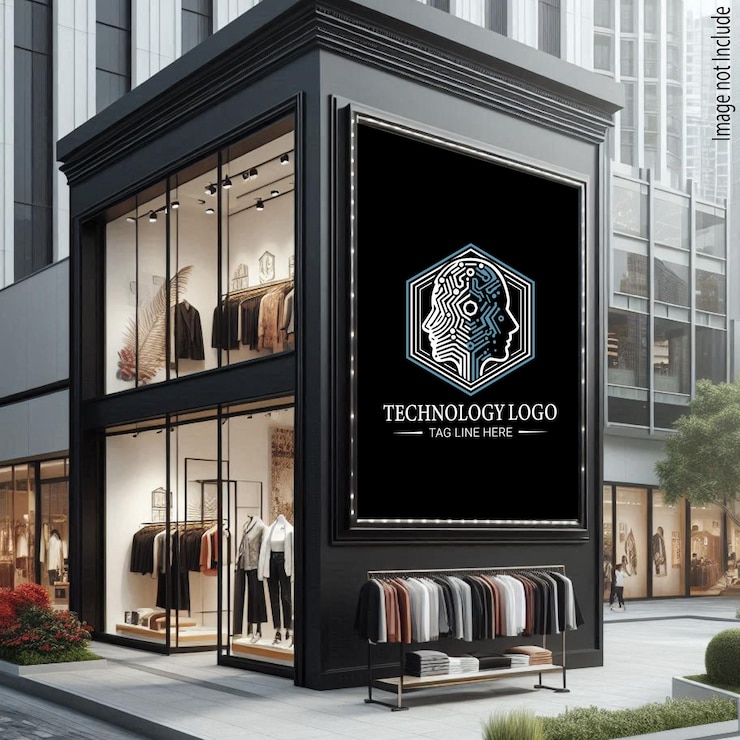 Vettore loghi tecnologici astratti futuristici per aziende high-tech