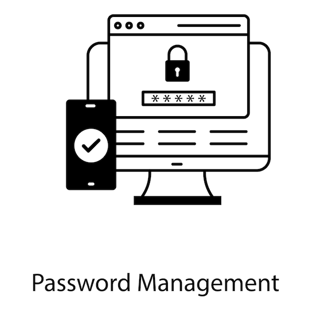 Login Security Password Protection Vector Disegno delle icone