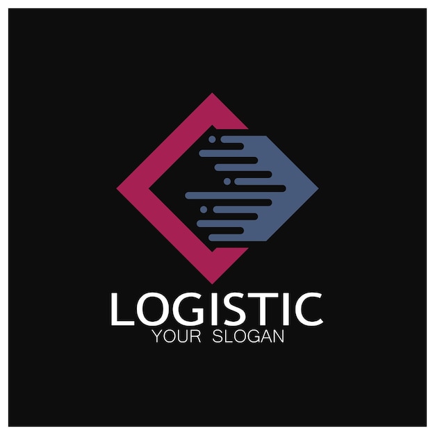 Logistica icona logo illustrazione disegno vettoriale distribuzione simbolo consegna di beni economia finanza