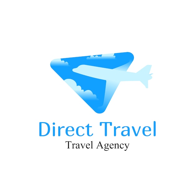 Logo aereo per agenzia di viaggi.