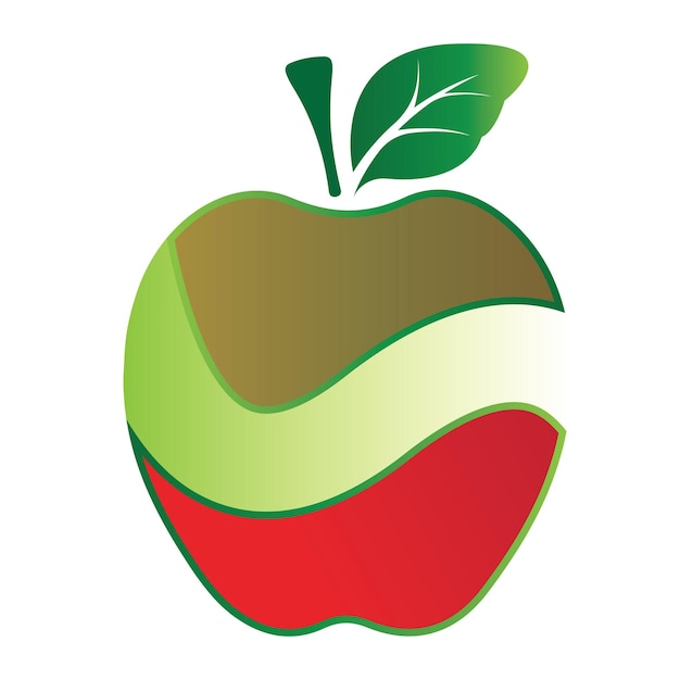 Logo Apple frutta cibo sano designModello vettoriale di ispirazione per il design del logo Apple