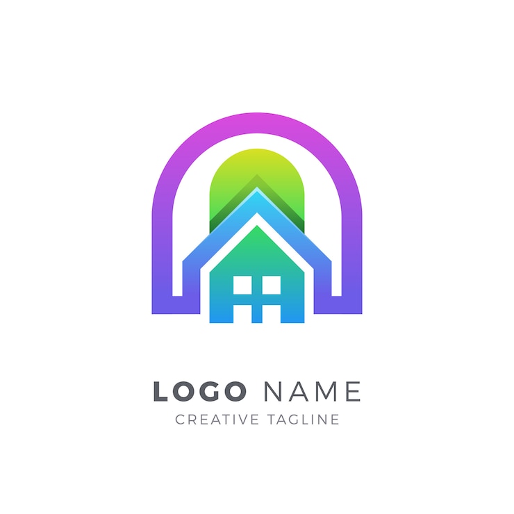 Logo astratto casa creativa