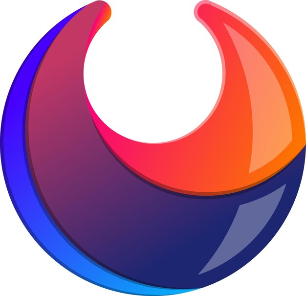 Logo astratto del cerchio con illustrazione di fori in stile trendy e minimale