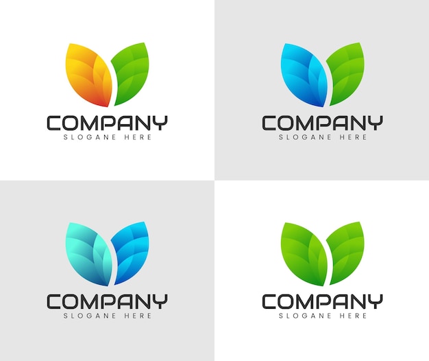 Logo astratto della foglia
