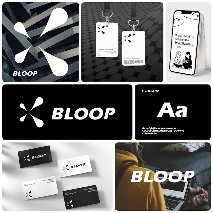 Vettore logo bloop
