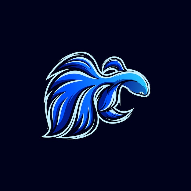 Logo blu pesce design