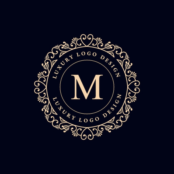 Vettore logo calligrafico vittoriano araldico di lusso retrò vintage antico con cornice ornamentale premium vector