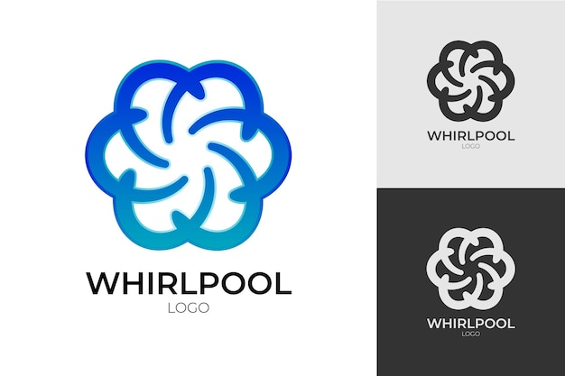Logo centralizzato design whirlpool tornado circle collaborazione al lavoro di squadra