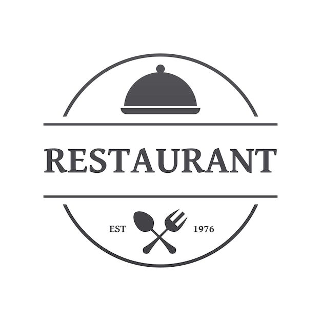 Logo classici per ristoranti cucchiaio con logo del piatto