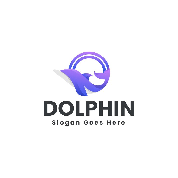 Logo colorato con gradiente di delfino