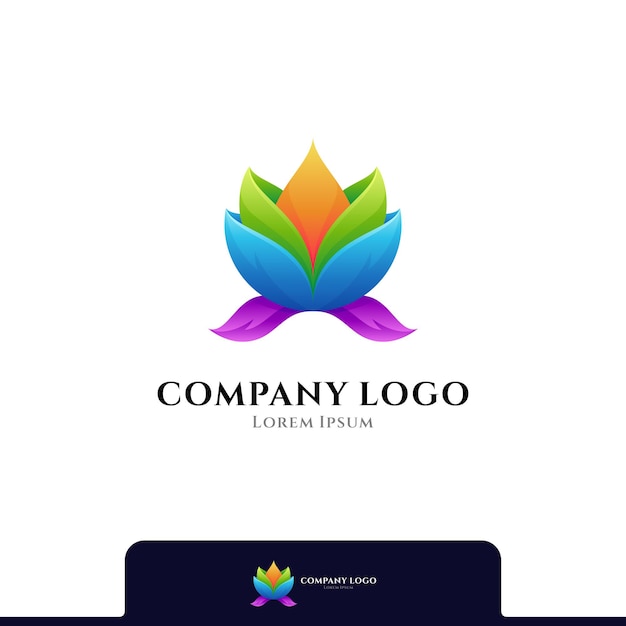 Logo colorato del fiore di loto