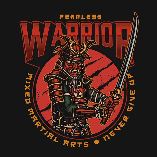 Logo colorato vintage MMA