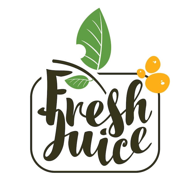 Logo con iscrizione succhi freschi