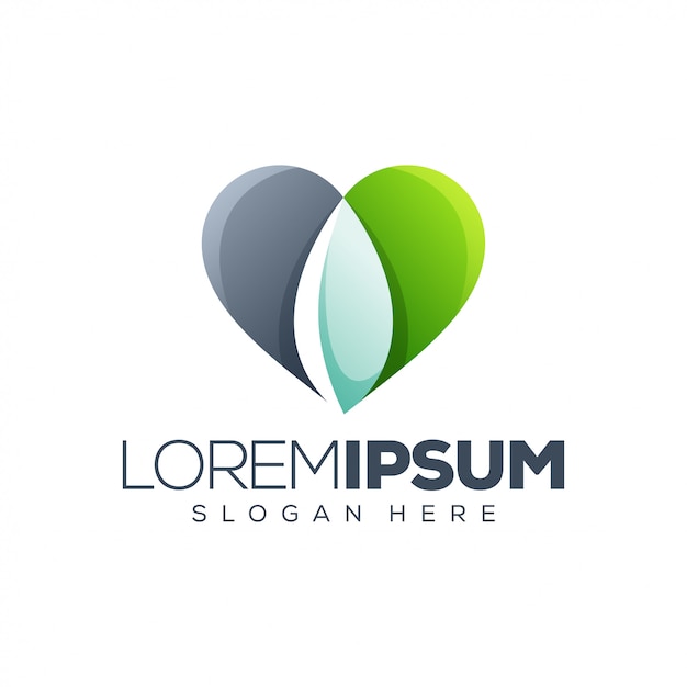Logo cuore foglia