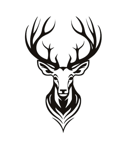 Logo dei cervi Fantastico semplice vettore di cervi Ottimo per la tua caccia Adesivi per decalcomanie con logo EPS 10